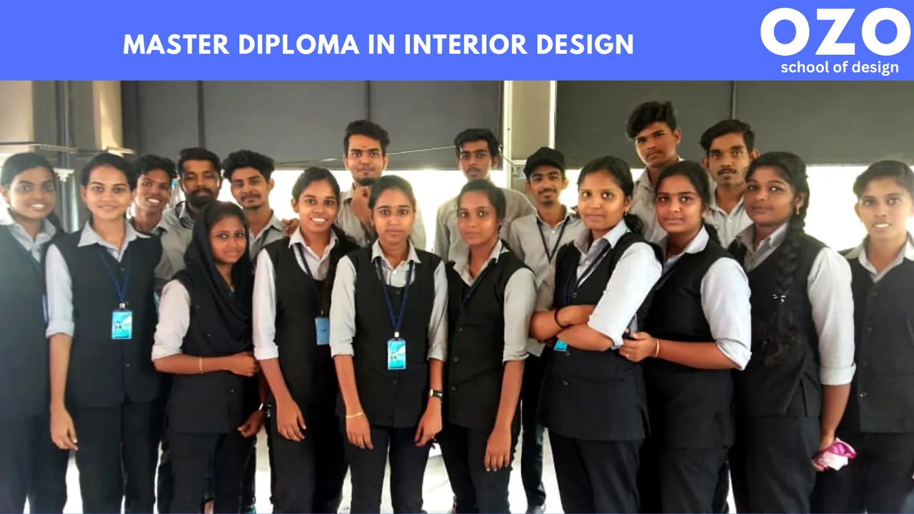 Master Diploma in Interior Design students in their uniforms