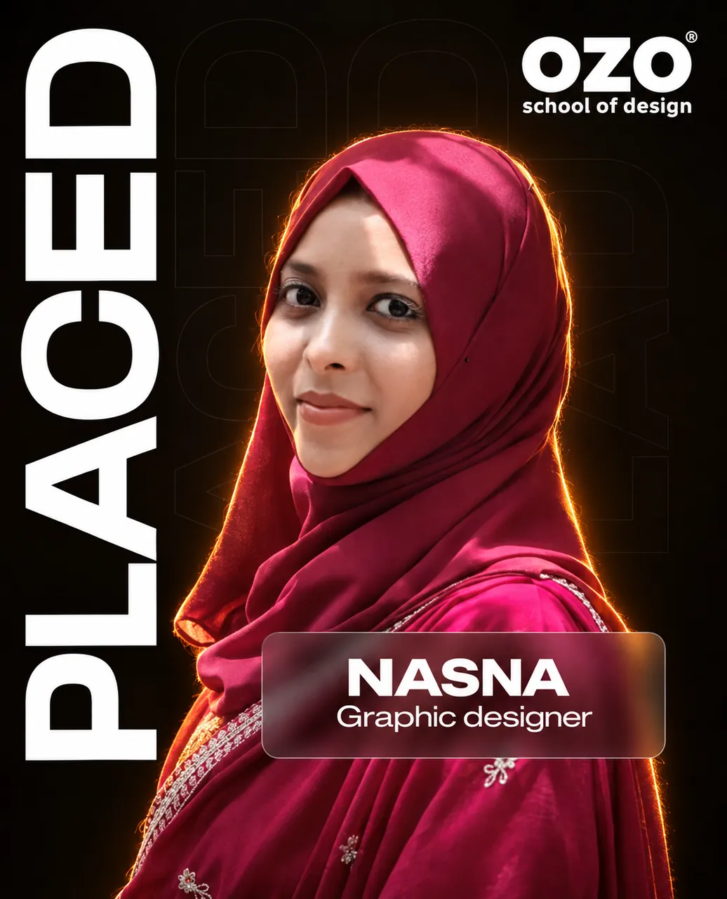 Nasna, placed as a Graphic Designer