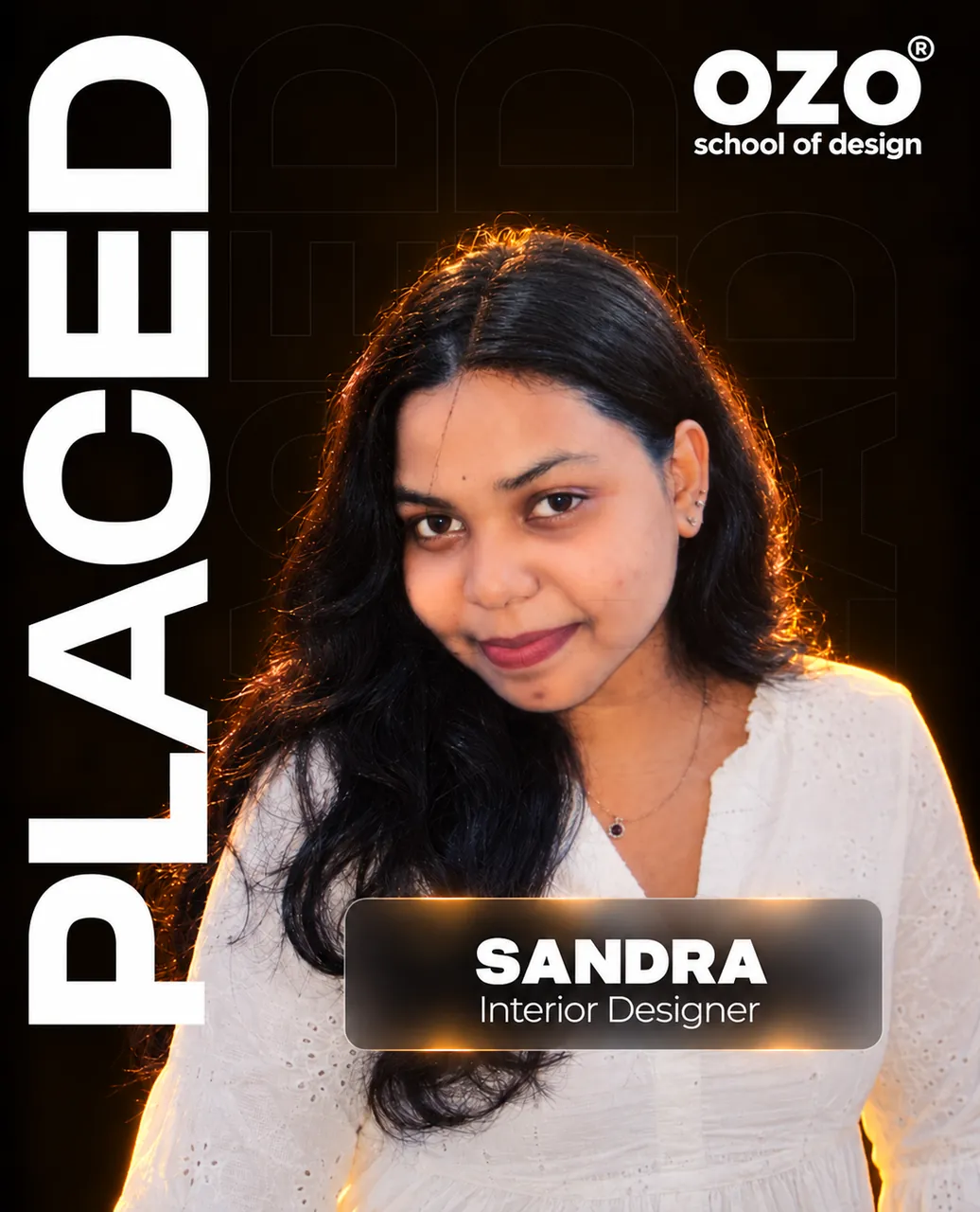 Sandra, placed as an Interior Designer