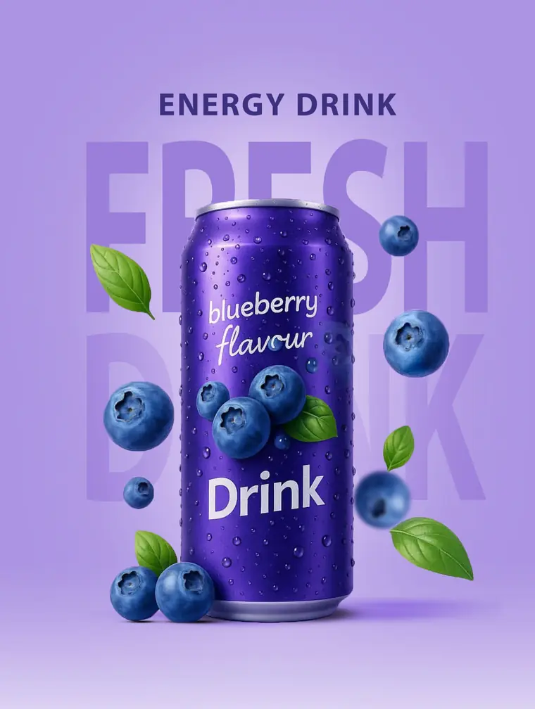 Blueberry poster by an OZO student