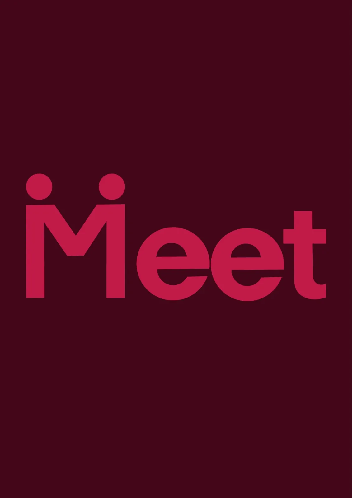 Meet logo design in pink on maroon