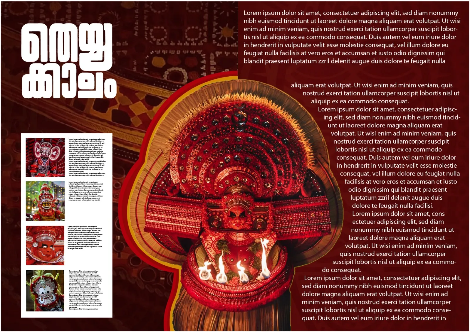 Theyyakkalam, a Malayalam magazine spread on Theyyam