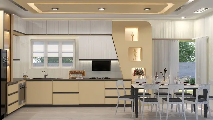 Student designed a modern kitchen room