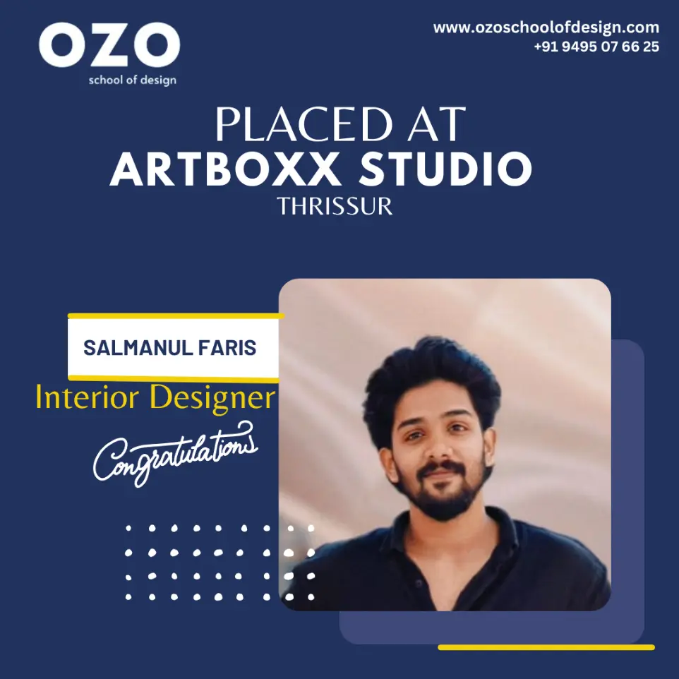 Ozo School of design offers 100 % placement