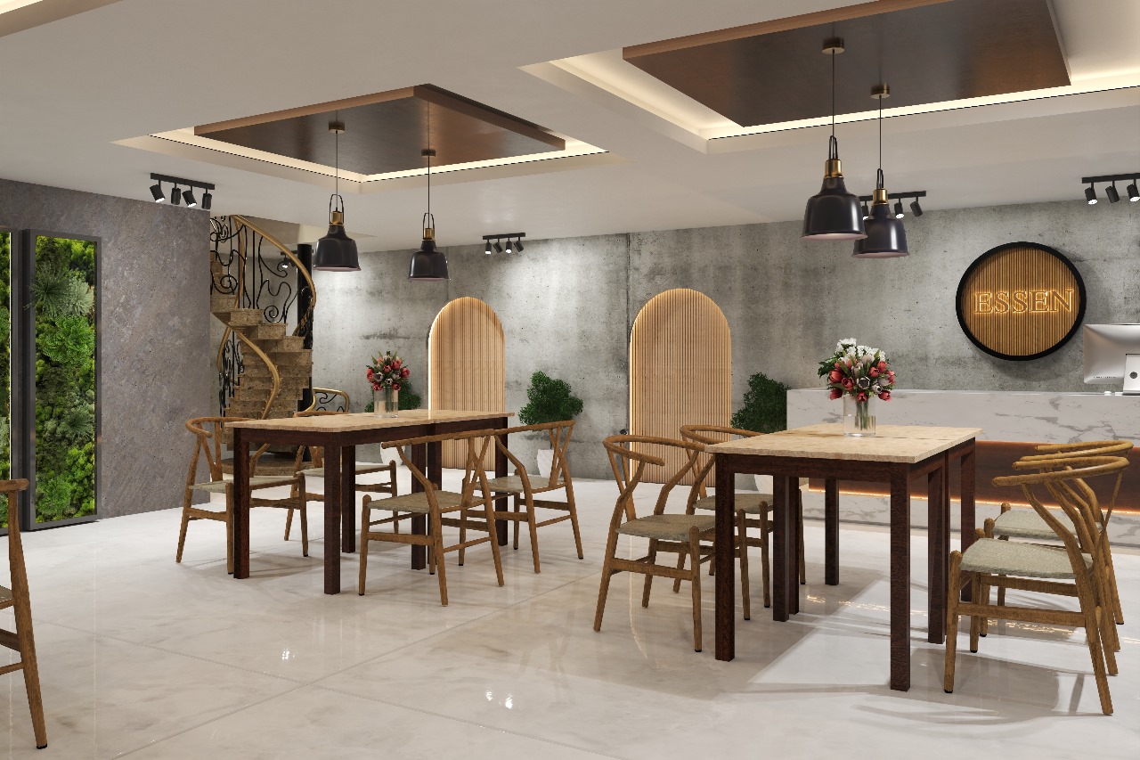 Inteior designing work of student for restaurant